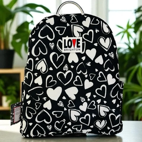 NEW BRIGHTON Endless Love Black White Hearts Women display picture 3